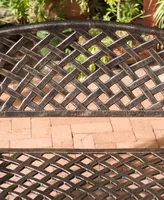 Elmann Antiqued Copper-Finish Bench