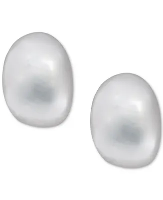 Lauren Ralph Lauren Silver-Tone Button Stud Earrings