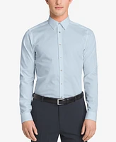 Calvin Klein Steel Men's Slim-Fit Non-Iron Herringbone Dress Shirt