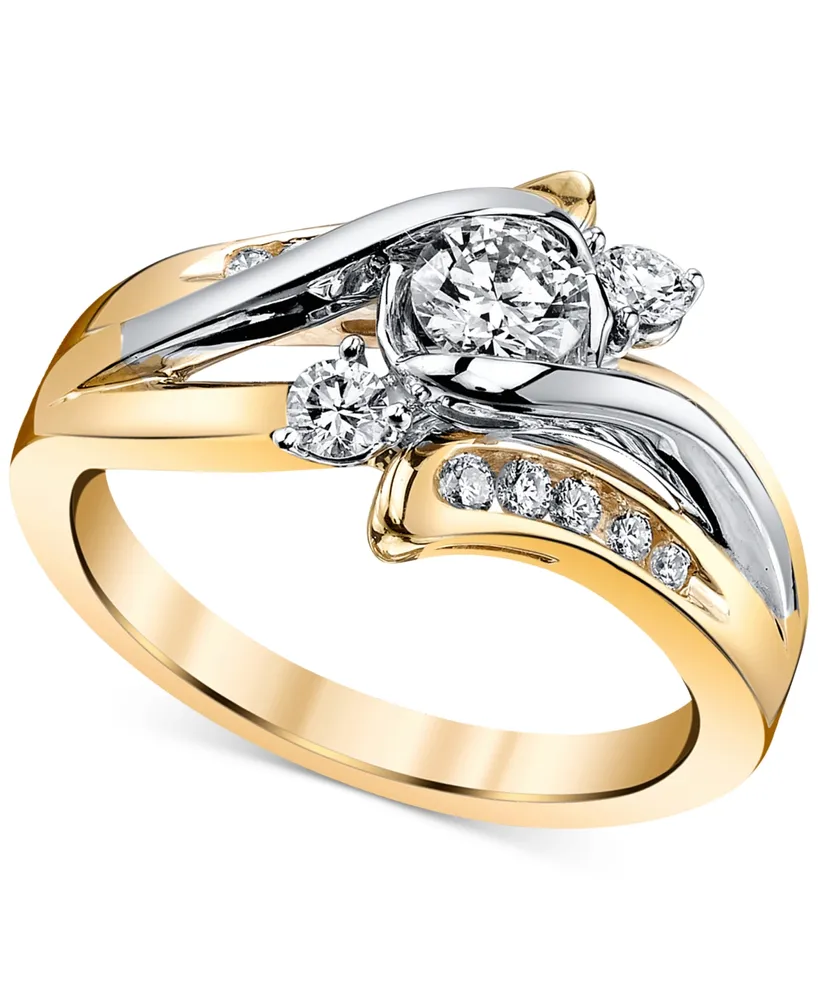 Sirena Diamond Engagement Ring (5/8 ct. t.w.) in 14k Gold and White Gold