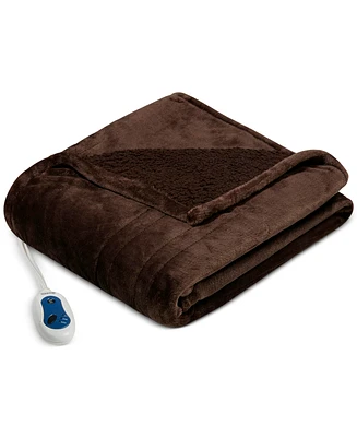 Beautyrest Microlight Electric Reversible Plush to Berber Throw, 60" x 70"