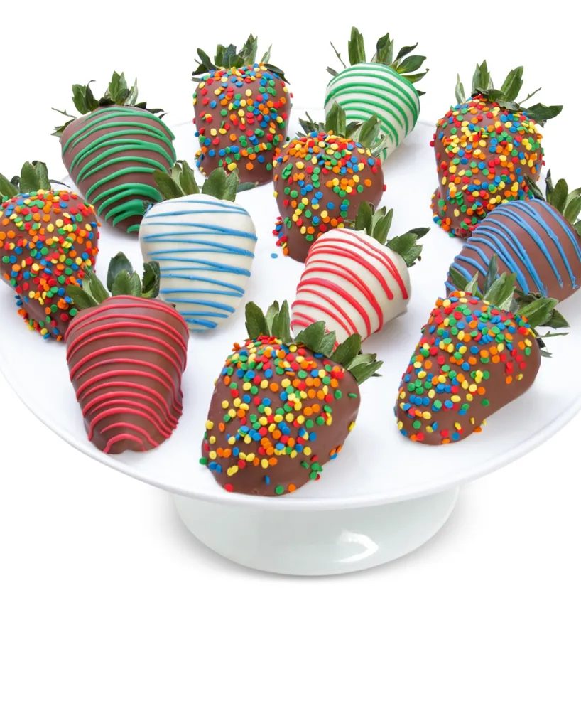 Chocolate Covered Company 12-Pc. Birthday Belgian Chocolate Covered Strawberries