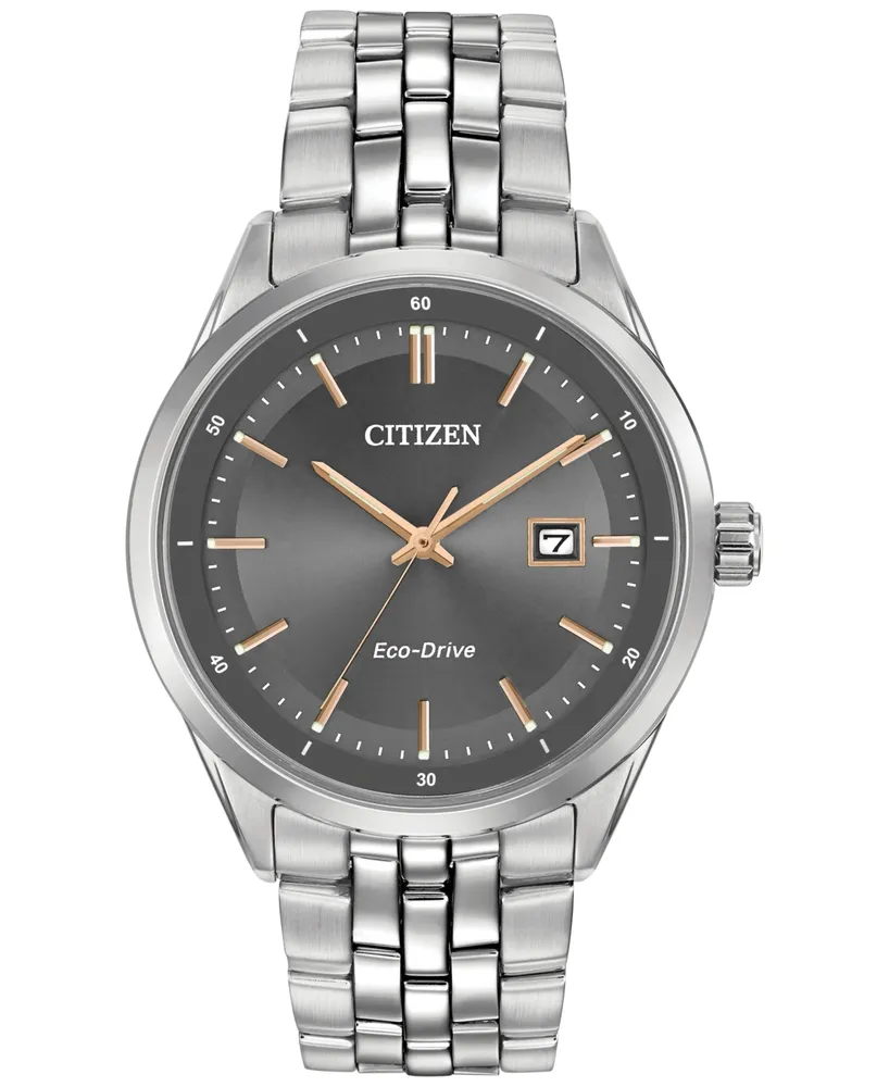 Citizen Men's Eco-Drive Stainless Steel Bracelet Watch 41mm BM7251-53H