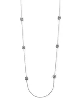 Anne Klein Silver-Tone Crystal Cluster Illusion Necklace