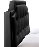 Ashima Modern Queen Bed with Upholstered Headboard