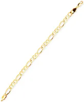 Italian Gold Men's Figaro Chain Bracelet in 10k Gold