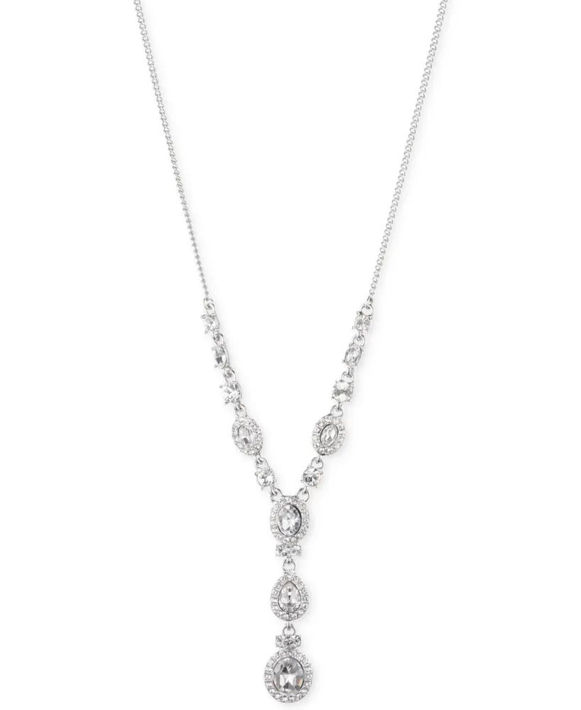 Givenchy Multi-Crystal and Pave Y-Neck Necklace
