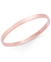 Kate Spade New York Rose Gold-Tone Engraved Idiom Bracelet