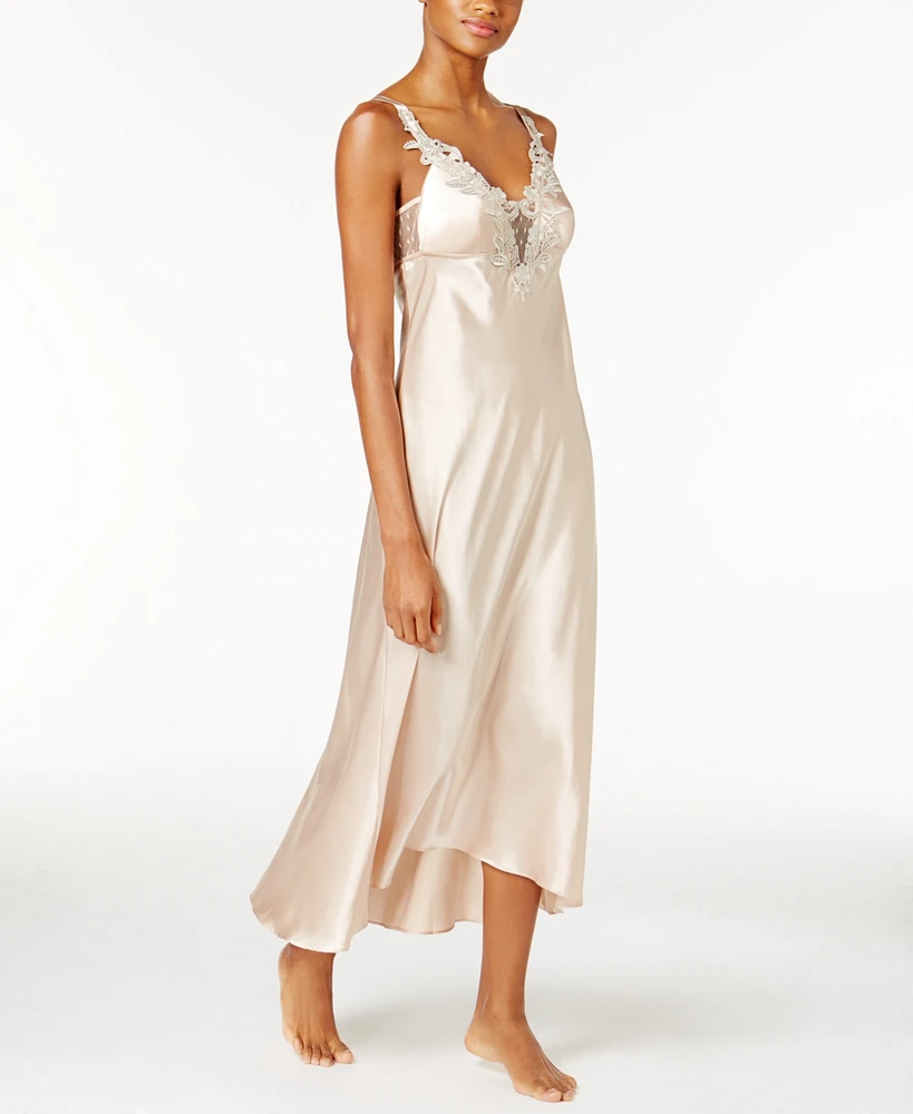Flora by Nikrooz Stella Satin Venise Trim Lingerie Nightgown