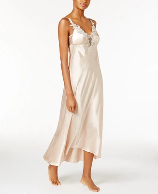 Flora by Nikrooz Stella Satin Venise Trim Lingerie Nightgown