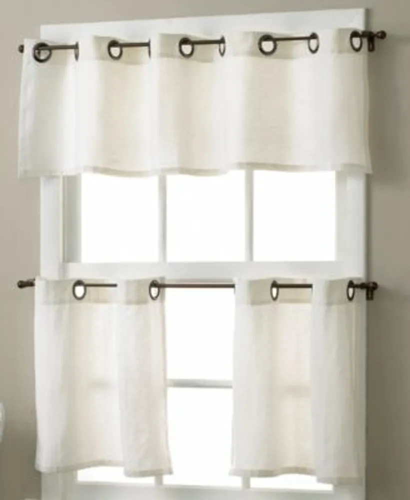 Elrene Essex Grommet Linen Cafe Window Treatment Collection