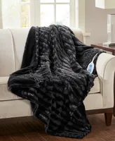 Beautyrest Duke Ribbed Electric Faux-Fur Throw, 50" x 70"