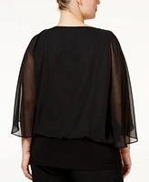 Msk Plus Embellished Chiffon Blouse