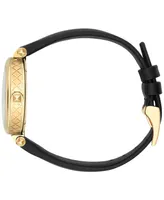 Gucci Women's Swiss Diamantissima Black Leather Strap Watch 32mm YA141404