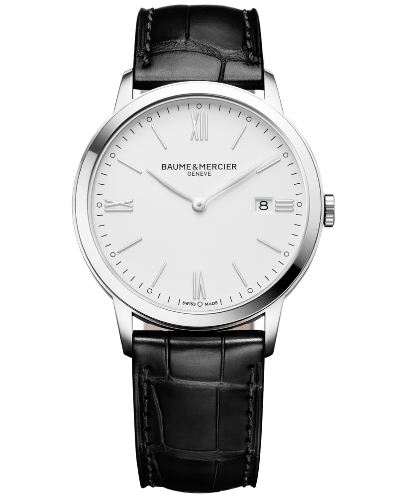 Baume & Mercier Men's Swiss Classima Black Leather Strap Watch 40mm M0A10323