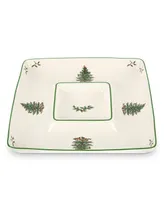 Spode Christmas Tree Square Chip & Dip Set