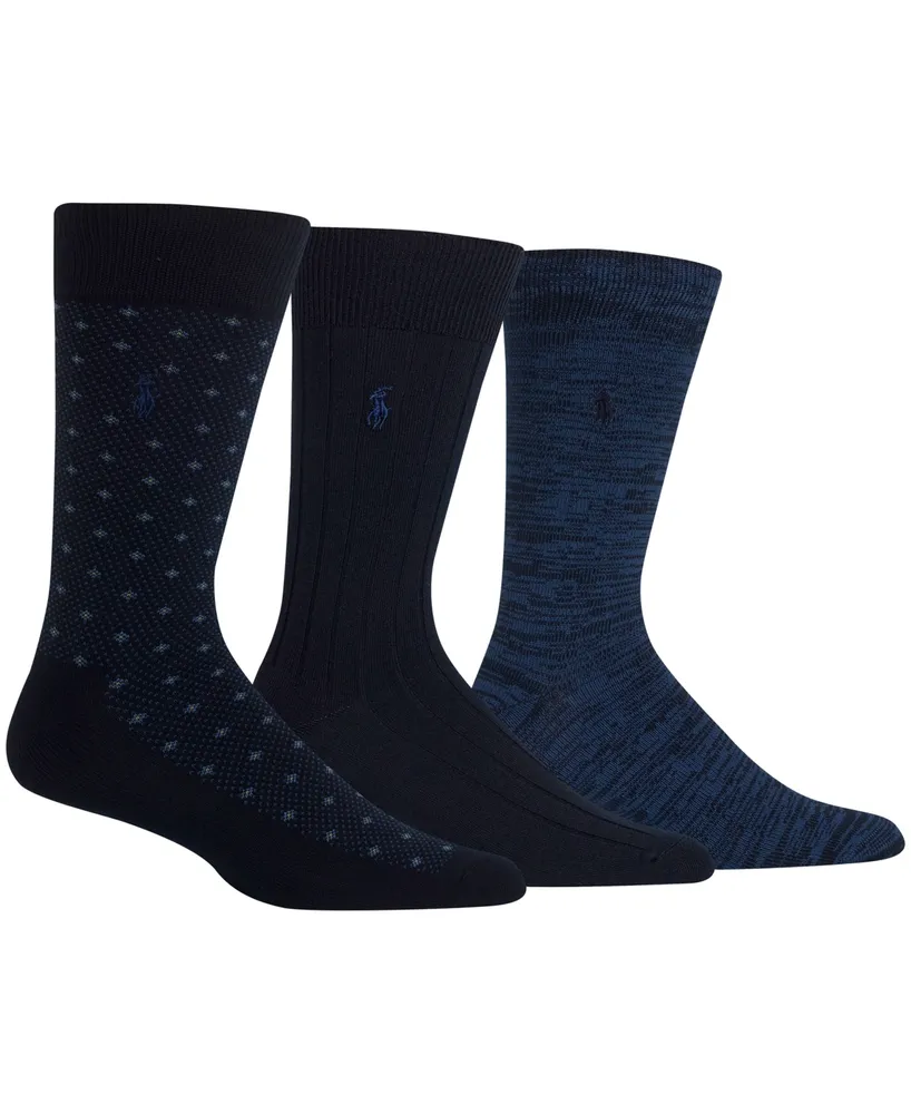 Polo Ralph Lauren Men's Diamond Dot Dress Socks, 3 Pack