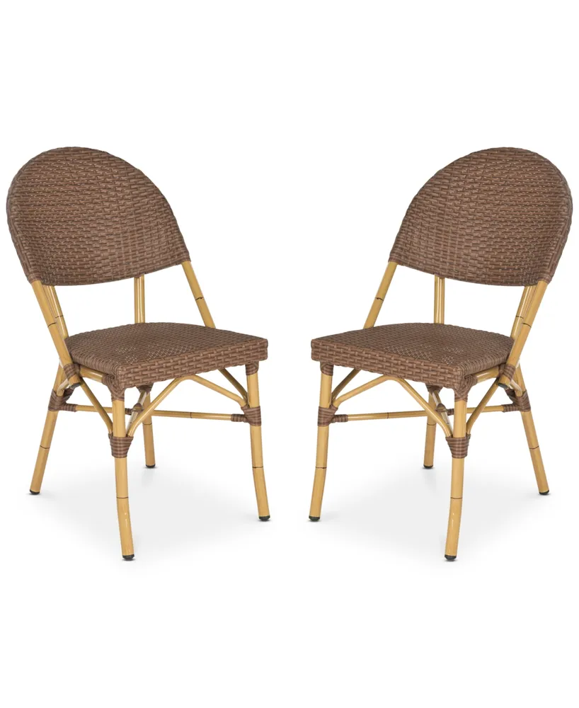 Louisa Set of 2 Indoor/Outdoor Wicker Side Chairs