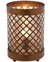 Safavieh Set of 2 Borden Hurricane Bronze-Finish Table Lamps