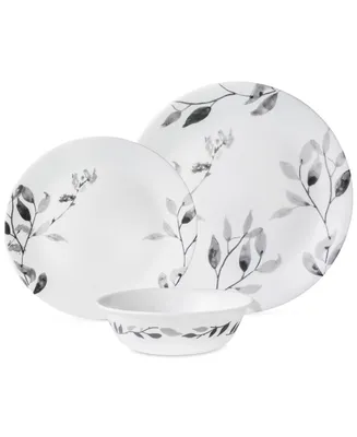 Corelle Boutique Misty Leaves 12-Piece Dinnerware Set