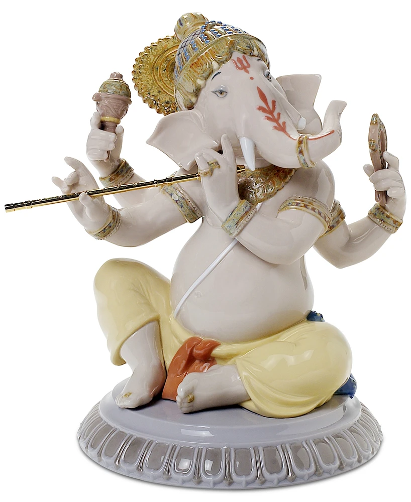 Lladro Bansuri Ganesha Figurine