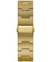 Guess Men's Diamond Accent Gold-Tone Stainless Steel Mesh Bracelet Watch 40mm U0280G3