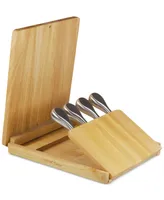 Toscana by Picnic Time Asiago Rubberwood Cheese Board & Tools Set