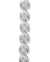 Diamond Twist Bracelet (1 ct. t.w.) in Sterling Silver