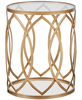 Madison Park Arlo Metal Eyelet Accent Table