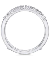 Diamond Curved Solitaire Enhancer Ring Guard (3/8 ct. t.w.) 14K White or Gold