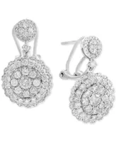 Rock Candy by Effy Diamond Cluster Drop Earrings (2-1/10 ct. t.w.) in 14k White, Rose, or Yellow Gold