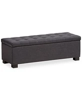 Roanoke Grid-Tufting Storage Ottoman Bench