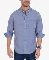 Nautica Men's Classic-Fit Long-Sleeve Gingham Check Poplin Shirt