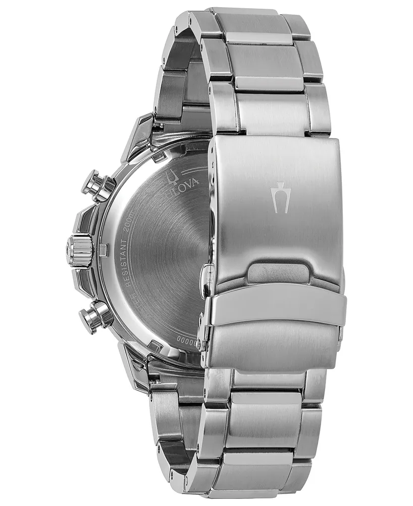 Bulova Men's Chronograph Marine Star Stainless Steel Bracelet Watch 45mm