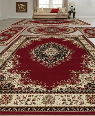 Closeout Km Home Vienna Kerman Red 5 Pc. Rug Set