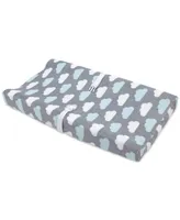 Little Love by NoJo Happy Little Clouds Graphic-Print Changing Table Cover