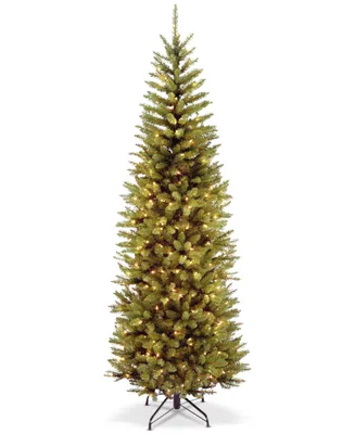 National Tree Company 7' Kingswood Fir Pencil Hinged Tree With 300 Clear Lights