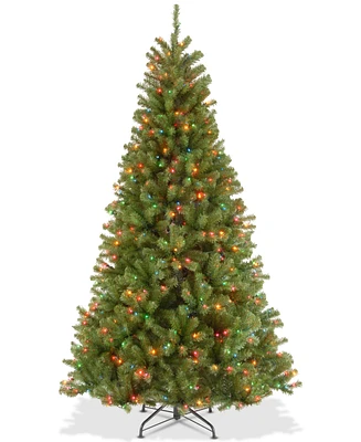 National Tree Company 7.5' North Valley Spruce Hinged Tree With 550 Multicolor Lights