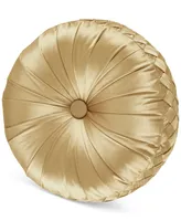 J Queen New York Satinique Tufted Decorative Pillow, 15" Round