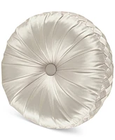 J Queen New York Satinique Tufted Decorative Pillow, 15" Round