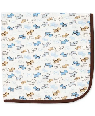 Little Me Baby Boys Cute Puppies Print Cotton Blanket