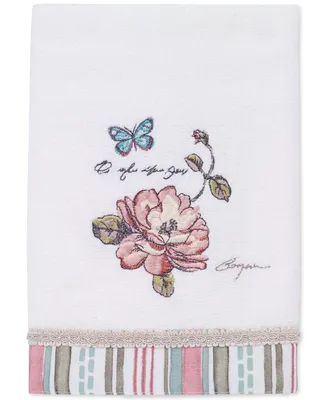 Avanti Butterfly Garden Ceramic Hand Towel, 16" x 30"