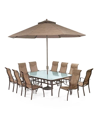 Oasis Outdoor Aluminum 11-Pc. Dining Set (84" x 60" Dining Table and 10 Dining Chairs), Created for Macy's