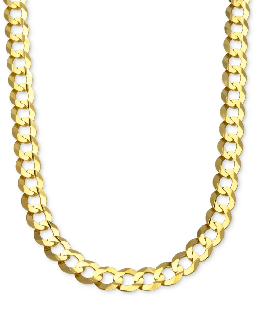 20" Curb Link Chain Necklace (10mm) in Solid 10k Gold