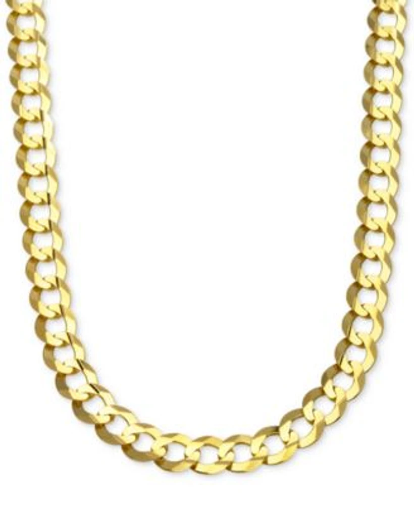 Italian Gold Curb Link Chain Necklace Collection 10mm In 10k Gold