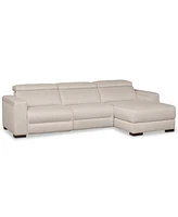 Closeout! Nevio 3-Pc. Fabric Sectional Sofa with Chaise, Created for Macy's