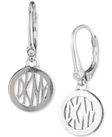 Dkny Logo Circle Drop Earrings