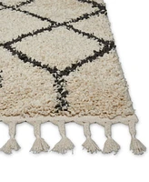 Closeout! Nourison Home Moroccan Shag MRS01 Cream 2'2" x 8'1" Runner Rug