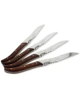 French Home Laguiole Connoisseur Rosewood Steak Knives, Set of 4