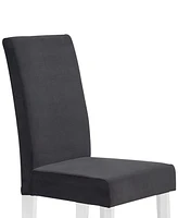 Dalia Modern and Contemporary Dining Chair Black Velvet with Acrylic Legs - Set of 2